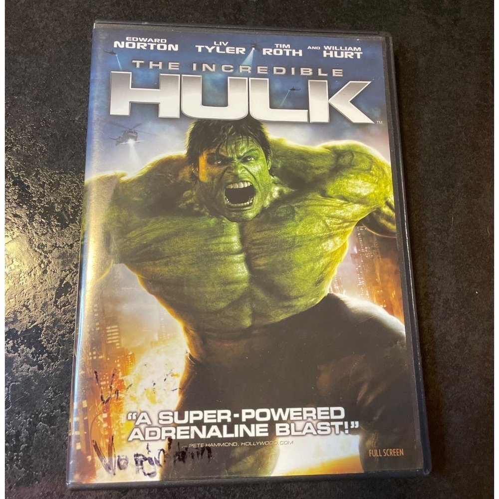 The Incredible Hulk Movie DVD Ed Norton Liv Tyler